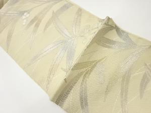 紗 南天模様織出し開き名古屋帯（額縁仕立て）